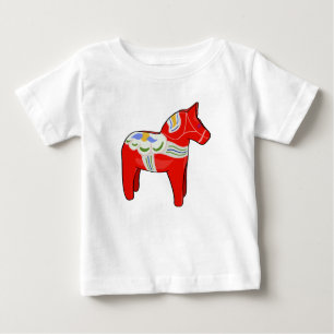 T-shirt Pour Bébé Cheval dalécarlien