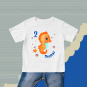 T-shirt Pour Bébé Cheval de mer à l'orange