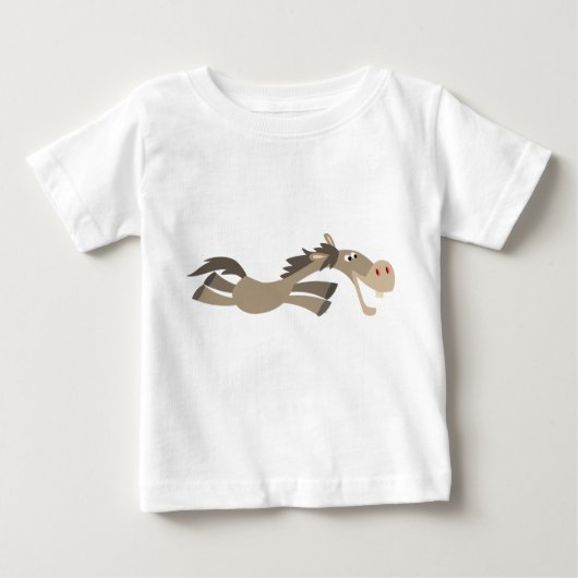 T-Shirt pour bébé Cheval en Cartoon Doux (Devant)