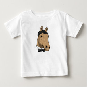 T-shirt Pour Bébé Cheval en gentleman avec noeud papillon