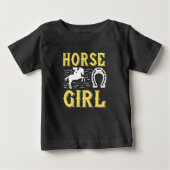 T-shirt Pour Bébé cheval fille-01 (Devant)