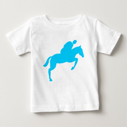 T-shirt Pour Bébé Cheval Jumping - Sky Blue (Devant)
