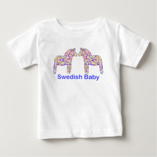 T-shirt Pour Bébé Cheval suédois Confetti Dala
