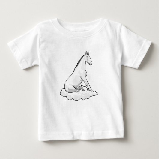 T-shirt Pour Bébé Cheval sur nuage (Devant)