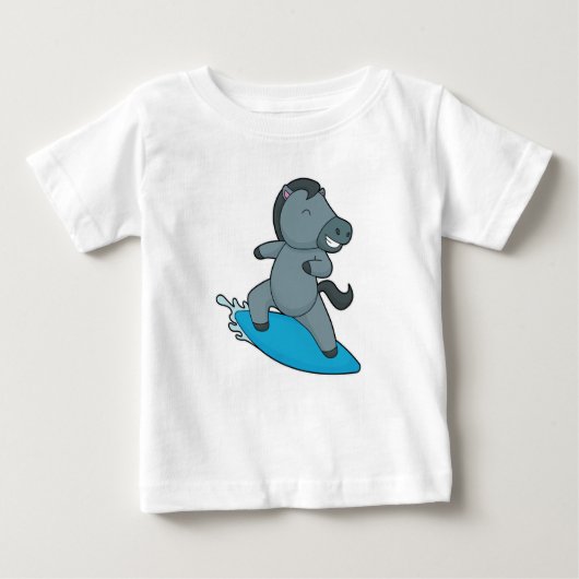 T-shirt Pour Bébé Cheval Surfer Sports nautiques (Devant)