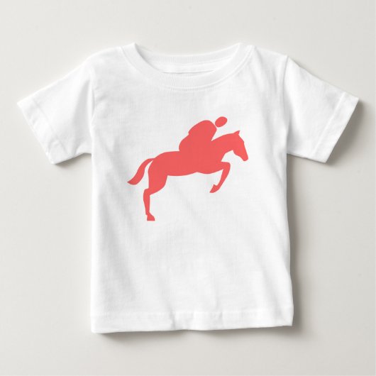 T-shirt Pour Bébé Cheval - Tropical Rose (Devant)