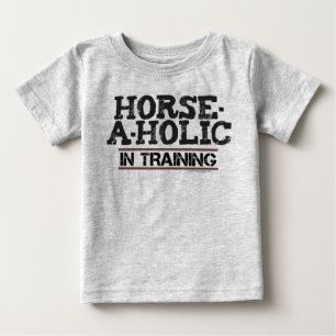 T-shirt Pour Bébé Cheval-Un-Holic dans douille d'enfant en bas âge