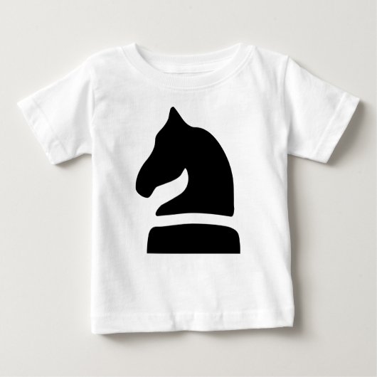 T-shirt Pour Bébé Chevalier noir (Devant)