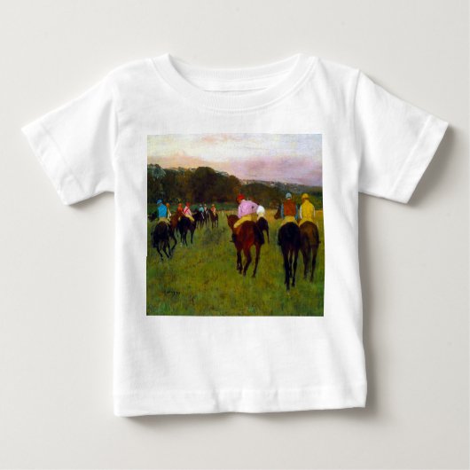 T-shirt Pour Bébé Chevaux de course Edgar Degas à Longchamp (Devant)