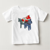 T-shirt Pour Bébé Chevaux de Dala (Devant)