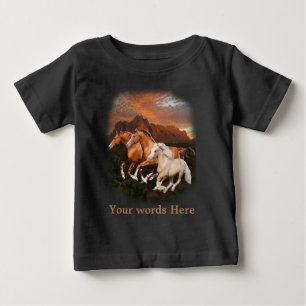 T-shirt Pour Bébé Chevaux sauvages