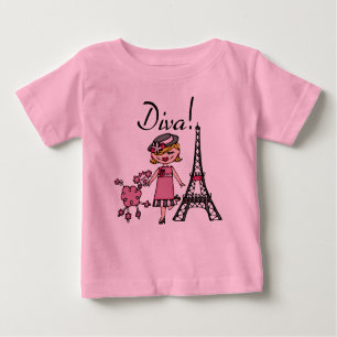 T-shirt Pour Bébé Cheveux blond Diva Baby Tutu Bodysuit