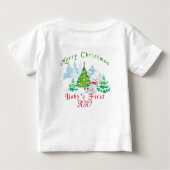T-shirt Pour Bébé Chèvre-Noël-bébé's First 2010 (Dos)