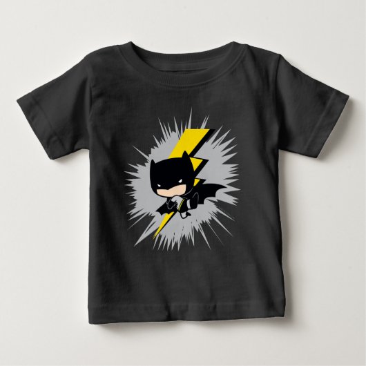 T-shirt Pour Bébé Chibi Batman Lightning Kick (Devant)