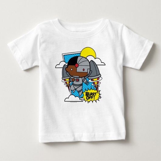 T-shirt Pour Bébé Chibi Cyborg S'Est Éteint ! (Devant)