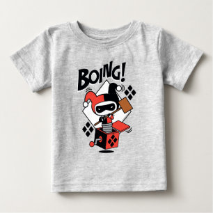 T-shirt Pour Bébé Chibi Harley-Quinn-In-A-Box Avec Marteau