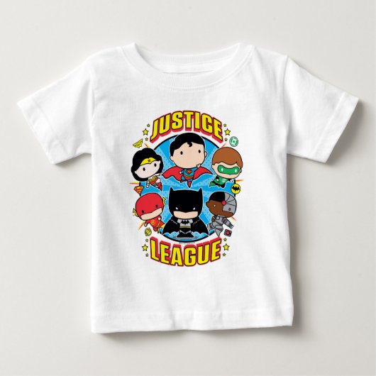 T-shirt Pour Bébé Chibi Justice League Group (Devant)