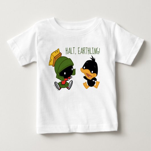 T-shirt Pour Bébé Chibi MARVIN LE MARTIAN™ & DAFFY DUCK™ (Devant)