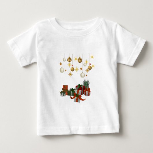 T-shirt Pour Bébé Chic Christmas (Devant)