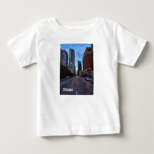 T-shirt Pour Bébé Chicago Evening Drive (Devant)