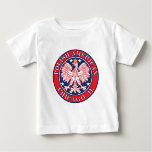 T-shirt Pour Bébé Chicago Illinois polonais