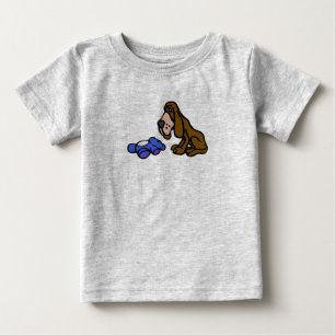 T-shirt Pour Bébé Chien abaissé avec le jouet