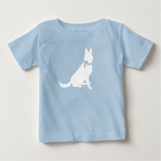 T-shirt Pour Bébé Chien allemand Baby shower bleu garçon