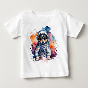 T-shirt Pour Bébé Chien astronaute animal mignon