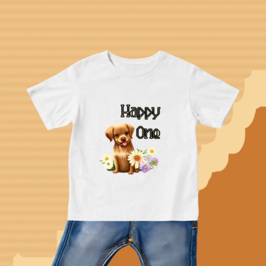 T-shirt Pour Bébé Chien brun mignon
