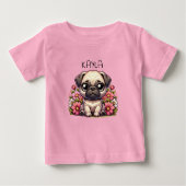 T-shirt Pour Bébé Chien Chien Chien Chien Chien Chien Carlin Personn (Devant)