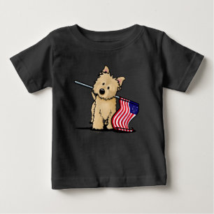 T-Shirt pour bébé chien de cairn USA