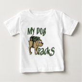 T-shirt Pour Bébé Chien de camp (Devant)