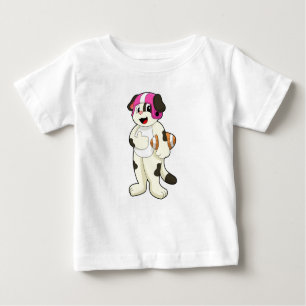 T-shirt Pour Bébé Chien de football Sports