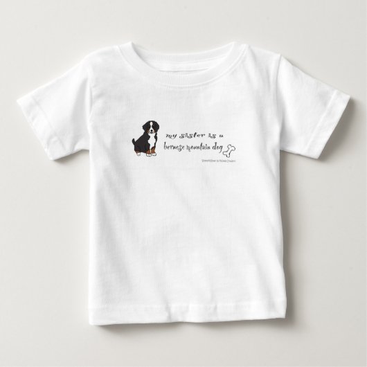 T-shirt Pour Bébé chien de montagne bernois (Devant)