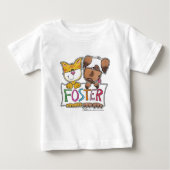 T-shirt Pour Bébé Chien et chat tiennent une bannière FOSTER (Devant)