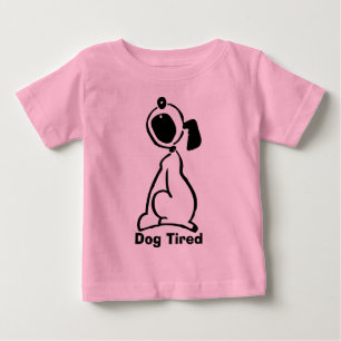 T-shirt Pour Bébé Chien fatigué