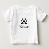 T-shirt Pour Bébé Chien patte noir animal ajouter nom texte animal p (Dos)