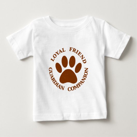 T-shirt Pour Bébé Chien Paw Loyal Friend (Devant)