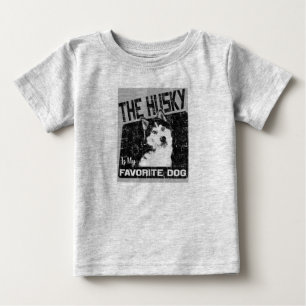 T-shirt Pour Bébé Chien Sibérien Husky