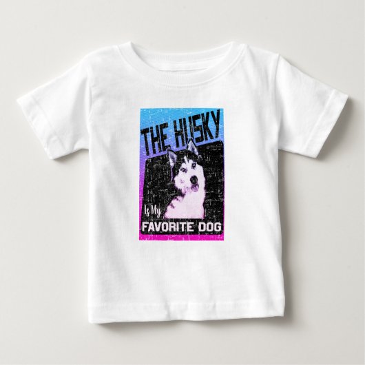 T-shirt Pour Bébé Chien Sibérien Husky (Devant)