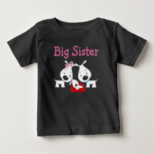 T-shirt Pour Bébé Chiens Big Sister