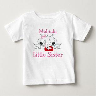 T-shirt Pour Bébé Chiens personnalisés Petite Soeur