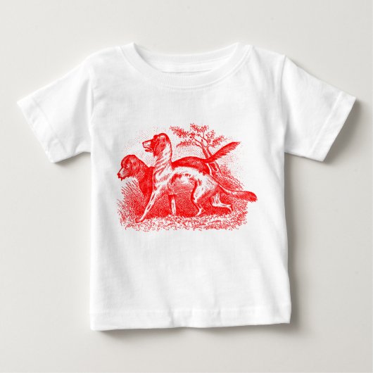 T-shirt Pour Bébé Chiens vintages (Devant)