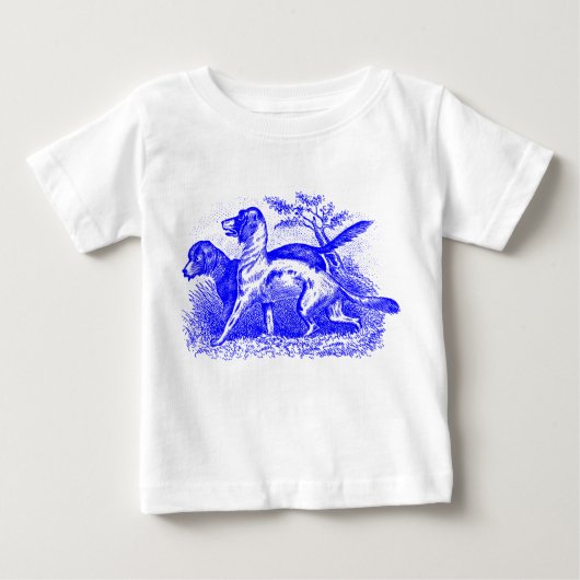 T-shirt Pour Bébé Chiens vintages (Devant)