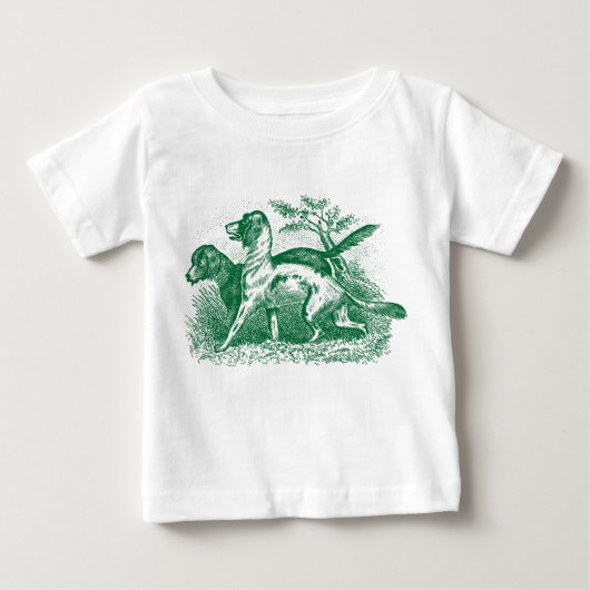 T-shirt Pour Bébé Chiens vintages (Devant)