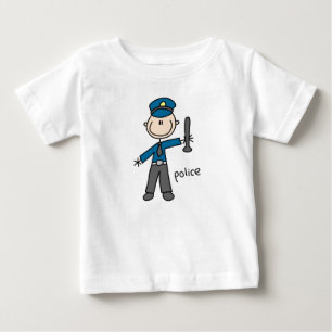 T-shirt Pour Bébé Chiffre de bâton de policier