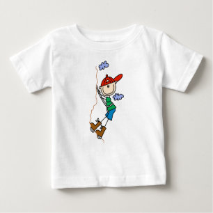 T-shirt Pour Bébé Chiffre de bâton d'escalade de roche
