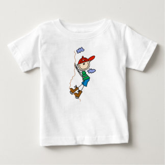 T-shirt Pour Bébé Chiffre de bâton d'escalade de roche