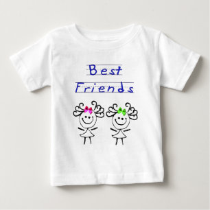 T-shirt Pour Bébé Chiffre de collage meilleurs amis