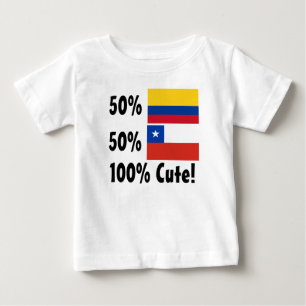 T-shirt Pour Bébé Chilien colombien de 50% 50% 100% mignon